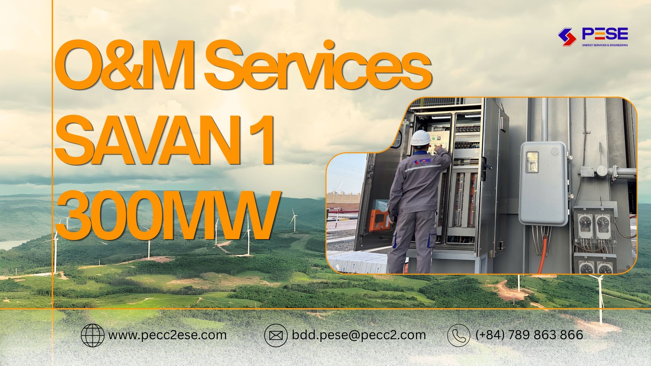 vận hành nhà máy điện gió | operation and maintenance wind power plant savan 1