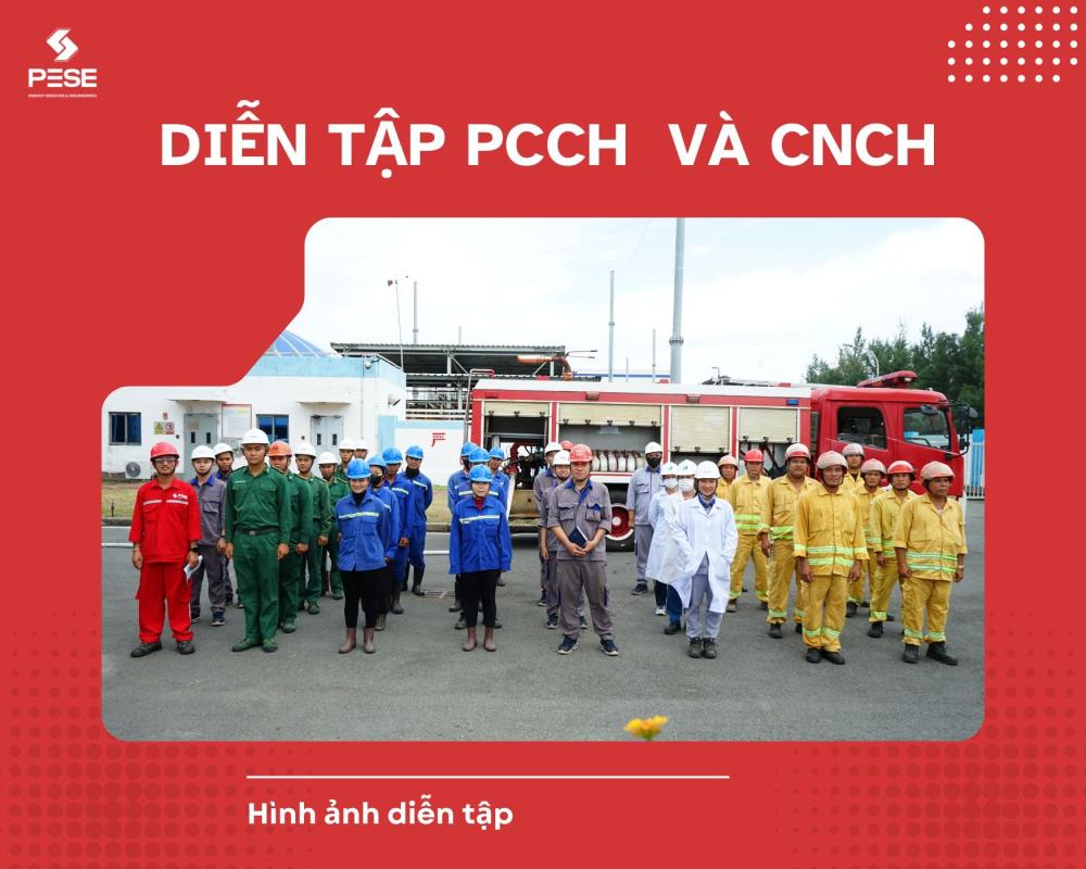 Diễn tập PCCC & CNCH và an ninh cảng biển tại nhà máy Nhiệt Điện Duyên Hải 2